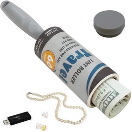 Keep Your Secret - Lint Roller for Diversion Safe, Hidden Compartment for Keys, Cash and Valuables (Grey)