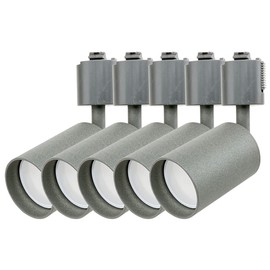 Duct Rail Spotlight Cylinder Type GU10 Base LED Bulb 6W Color Gray (Pack of 5)