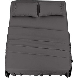 Bliss Casa King Bed Sheet Set (4 Piece) – Brushed Microfiber Sheets and Pillow Cases – Wrinkle and Fade Resistant. Includes 1 Flat Sheet, 1 Fitted Sheet and 2 Pillow Cases