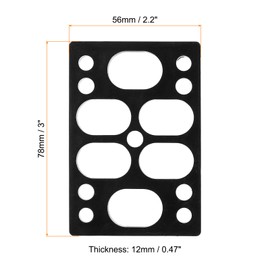 PATIKIL 1/2"(12mm) Skateboard Riser Pads, 10 Pcs Plastic Skateboard Riser Pads Angled Wedge Shock Pads for Skateboard Truck, Black
