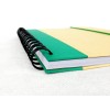 Sweda Recycled Notebook & Pen Set, Green & Beighe, Wire