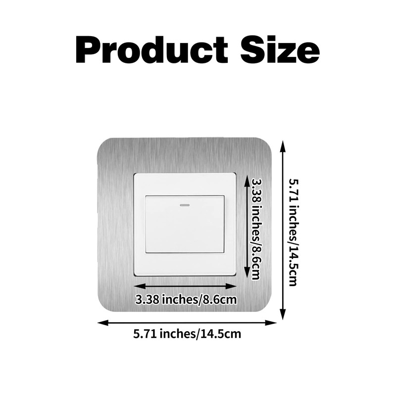Wjelet 4 Pcs Light Switch Surround, Finger Plates for Light