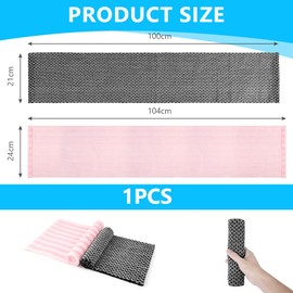LOPHE 2 Pcs Long Exfoliating Washcloth, Extra Long Exfoliating Body Towel, Deep Exfoliating Towel Natural Body Exfoliator Bath Scrub Loofah, Cleaning Dirt and Dead Skin for Men Women,Black