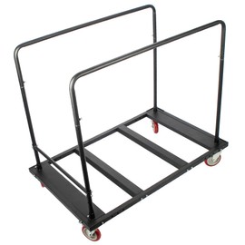 Sidasu 60" Round Folding Table Cart,Folding Table Dolly with Wheels,Heavy Duty Table Trolley Bearing Capacity of 10pcs Round Tables Suit for Hotels, Banquet Halls and Weddings