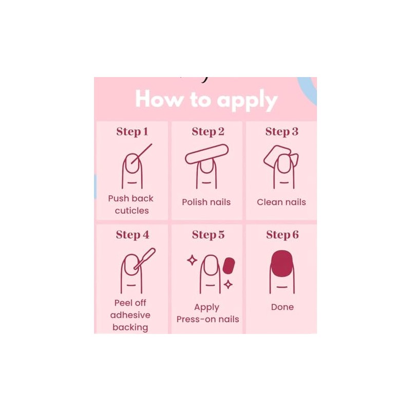 SweetPaws Uñas Press On Uñas Francesas estilo Hailey Bieber Hechas