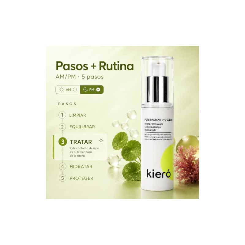 KIERO Crema Contorno de Ojos Retinal y Centella Asiática 25