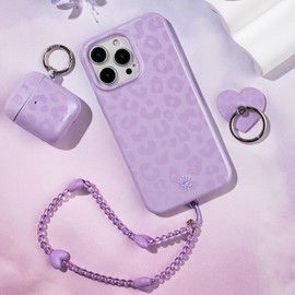 Velvet Caviar Compatible with AirPods Pro Case 2nd and 1st Generation - Cute Protective Hard Cover for Women - Lilac Leopard