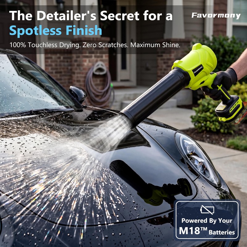 Leaf Blower Cordless, M18 Battery Compatible (No Battery), 600000RPM Blower