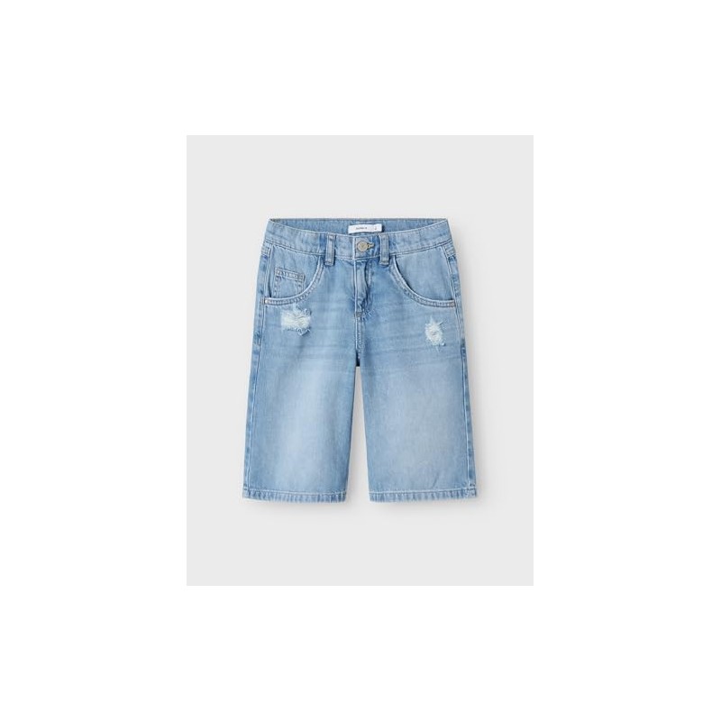 NAME IT Nkfbella Girls' Skater Shorts 5630-Be, Medium blue (medium
