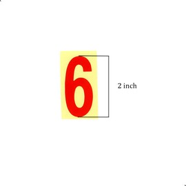 5 Sets 2 inch Mailbox Numbers Sticker 0-9 Decal Die Cut Classic Style Vinyl Waterproof Number Self Adhesive for Signs, Door, Cars, Trucks, Home, Address Number (Red)