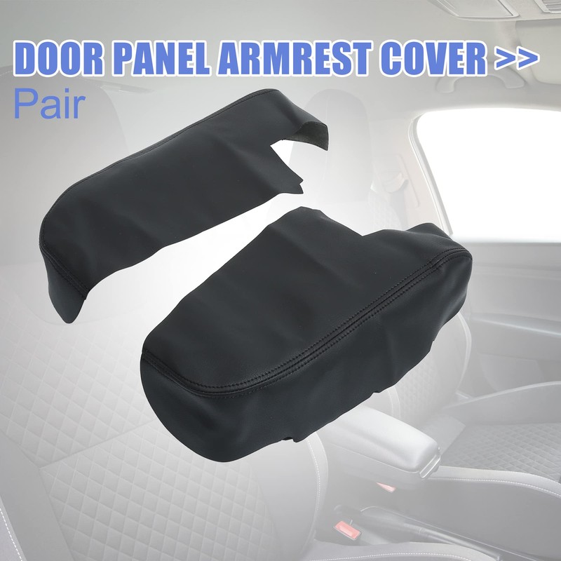 X AUTOHAUX 1 Pair Front Door Cover Armrest Cover Pad