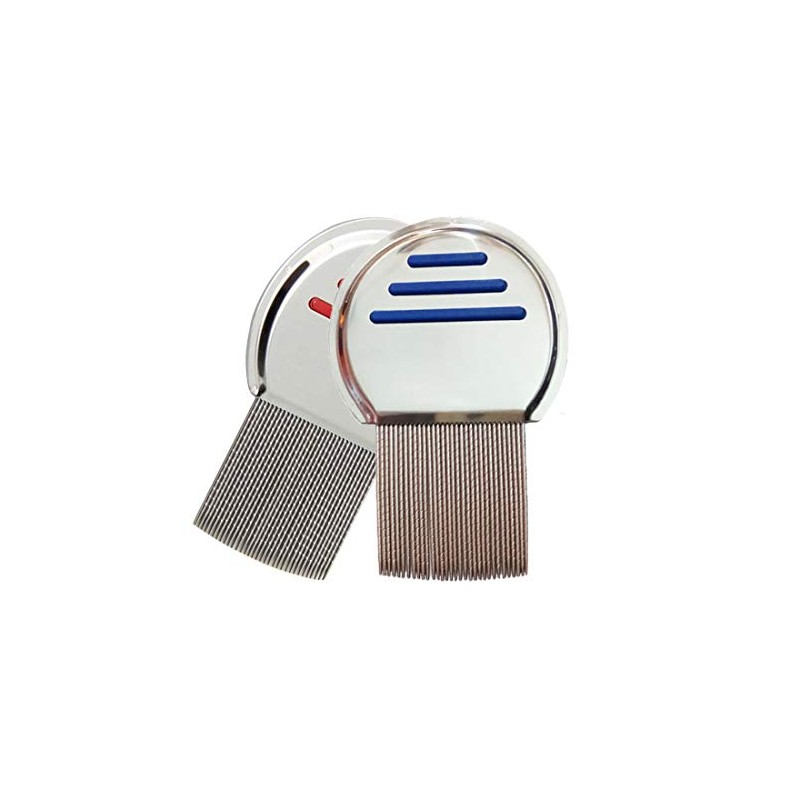 2 Pcs Stainless Steel Lice & Dandruff Comb,Fine Tooth Comb