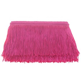 AMZTKDIY Sewing Fringe Trim Fringes 5 Yards for Clothing Accessories DIY Craft Latin Wedding Dress Lamp Shade Decoration (4 Inch Rose Pink)