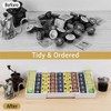 UoeRing K Cup Holder,Bamboo Coffee Pod Holder Drawer Organizer, Expandable
