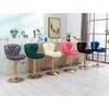 KINFFICT Bar Stools Set of 2, Velvet Counter Height Adjustable