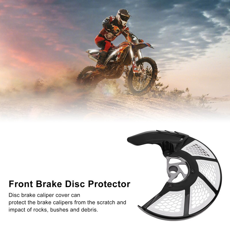 White Front Brake Disc Guard Cover Protector Motorcycle Accessories Replacement
