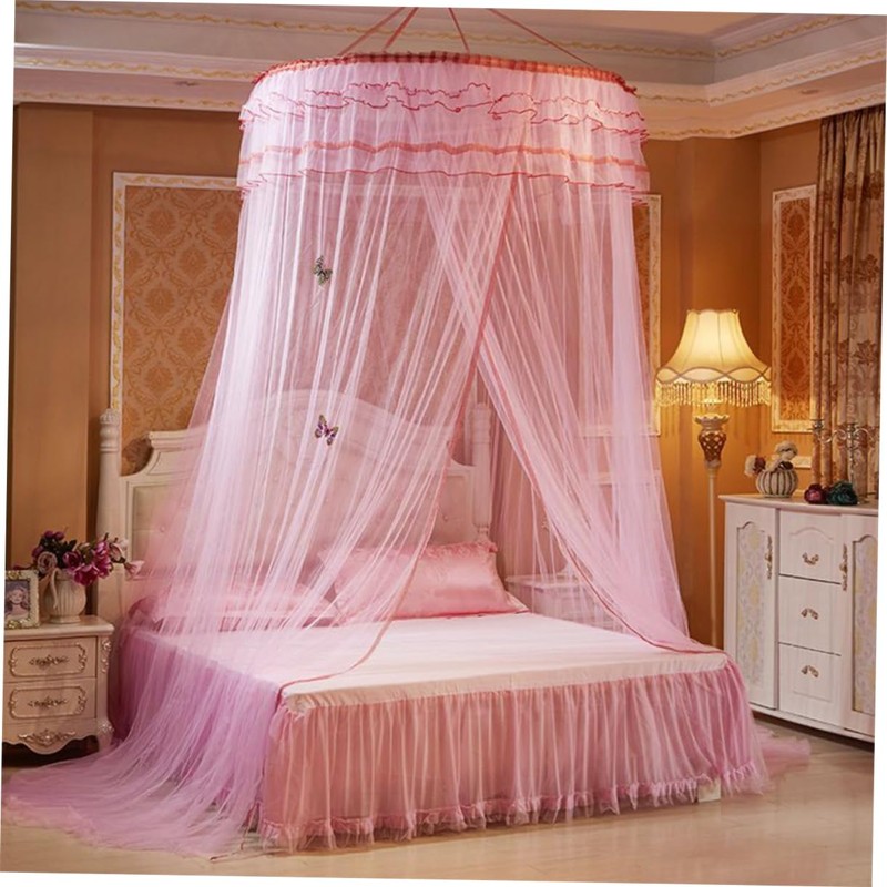 ULTECHNOVO Ceiling Hanging Bed Canopy Princess Dome Net Bed Curtain