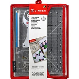 SINGER - Kit de costura para principiantes y adultos con cortador giratorio, tapete de corte, regla acrílica y más