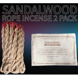 Frankie & Myrrh | Sandalwood Tibetan Organic Handmade Rope Incense - Made in Nepal - 2 Bundles (90 pcs) 3.5 Inches