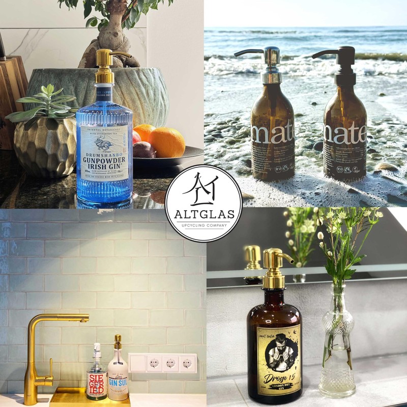 ALTGLAS Twin Pack - 2X Stainless Steel Soap Pump 'Zagreb'