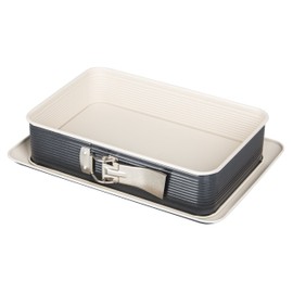 Zenker 7821 Rettangolare – Teglia Crème Noir, Acciaio Inox, Grigio/Beige, 28 x 18 x 7 cm
