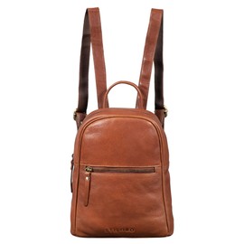 STILORD 'Scarlett' Backpack Womens Leather Small Vintage Shoulder Hand-Bag Purse City Shopping Rucksack Daypack Genuine leather, Colour:texas - brown