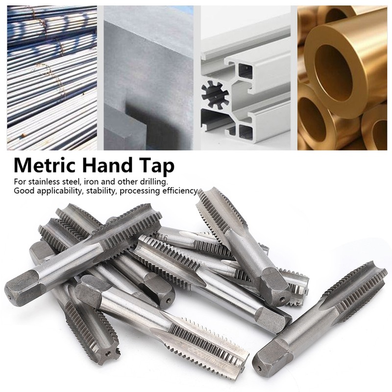 10pcs M16 Hand Screw Tap Alloy Tool Steel High Hardness