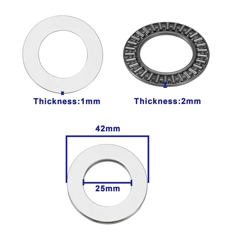 Create idea 4 Sets AXK2542 Thrust Needle Roller Bearings with