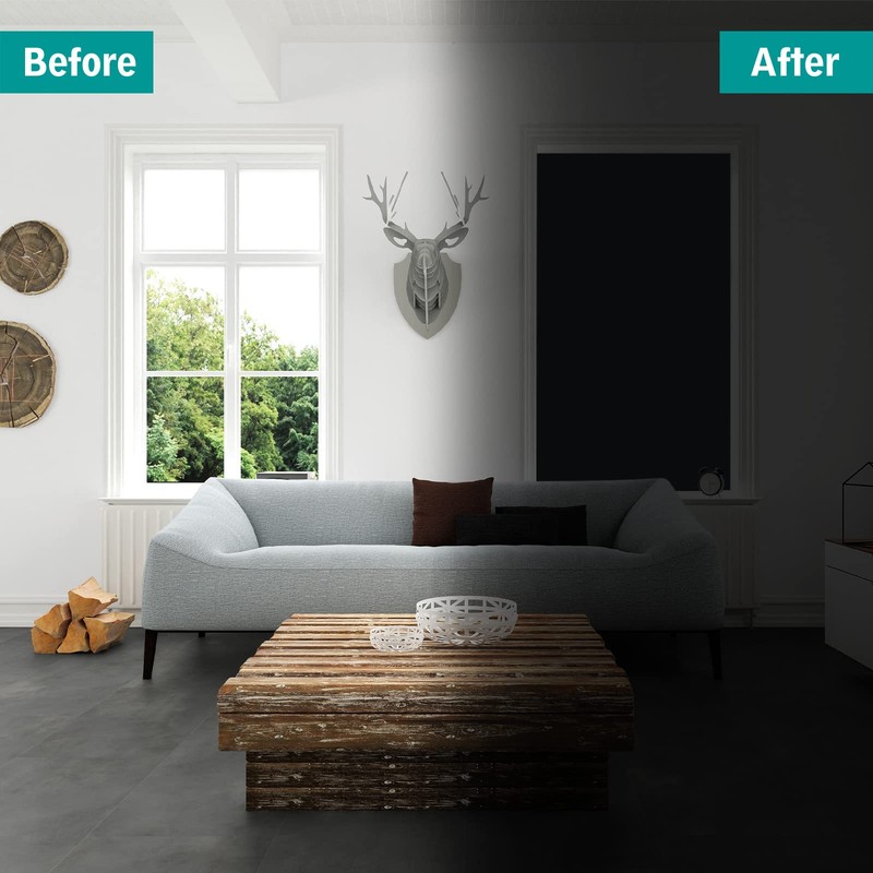 ECUCM Blackout Curtains, 157" x 57" Portable Travel Window Coverings