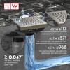 WEBANG 6 Inch Square Shower Drain Nickel Floor Drain with