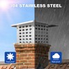 GarveeHome 304 Stainless Steel Fireplace Chimney Cover Flue Caps, 8x8