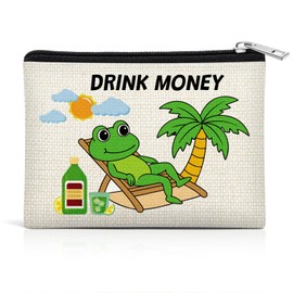 Frog Gifts for Frog Lovers Small Coin Purse with Zipper Funny Animal Lover for Women Daughter Sister Friend Coin Wallet Christmas Birthday Gift for Bestie Niece Cousin Mini Storage Bag