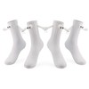 ShuozhiniX 2 Pairs Magnetic Holding Hands Socks, Crazy Funny Silly Easter Engagement Gifts for Teens, Women, Men, Couples, Friends (2Pairs, White)