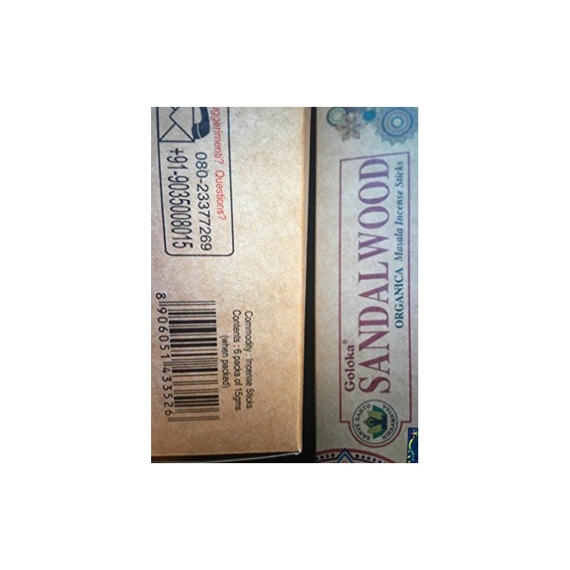 Goloka Wierook Organica Sandalwood (6 Packs)