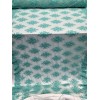 Divastyletextiles Aqua Beaded Lace Fabric by the Yard Floral Embroidery