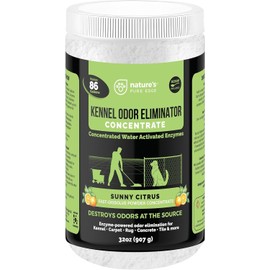 Nature's Pure Edge Enzyme Powder Concentrate, Sunny Citrus | Makes 86 Gallons, Professional Use for Kennel and Pet Odor Elimination, Removes Urine Poop
