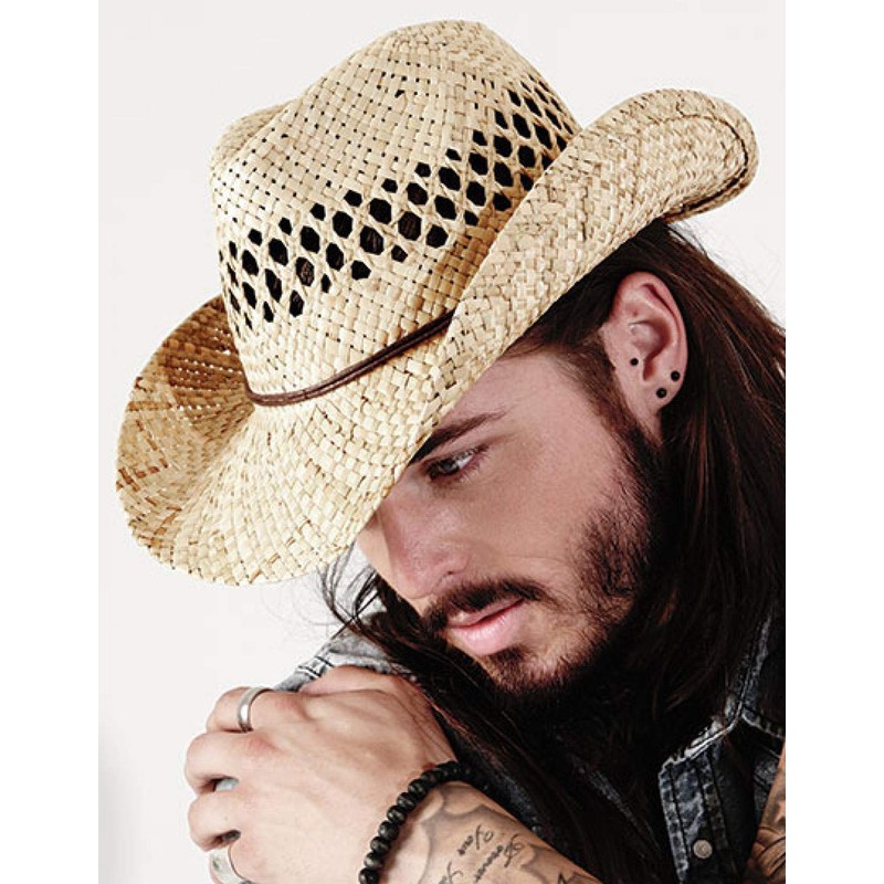 noTrash2003 Handmade cowboy hat, straw hat, summer hat, western hat