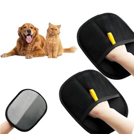 YREYBN 2Pcs Double-Sided Pet Grooming Gloves,Hands on Pet Static Hair Removal Gloves, Pet Hair Remover Gloves for Dog & Cat, Reusable Pet Grooming Gloves for Washing, Deshedding, Grooming