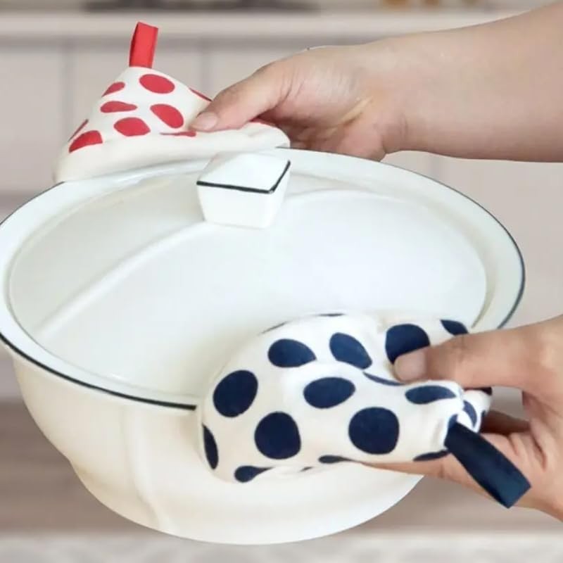 LAKYMIE Pack of 4 Pot Holders Oven Gloves Heat Resistant