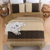 Boho King Size Quilt Set,Striped Plaid Bedspread Coverlet Set,Light Brown