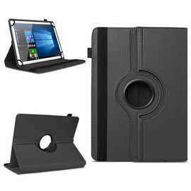 na-commerce Robust Universal Protective Case for 10-10.1 Inch Tablet, Made of High-Quality Artificial Leather, 360° Rotatable Case, Stand Function, Black