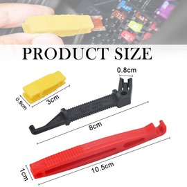 WENRERO 15 PCS Fuse Puller Pliers Mini Fuse Extractor Puller Automotive Car Fuse Clip Fuse Remover Tool for Car Fuse Glass Fuse Puller Insertion Tool (Red Yellow Black)