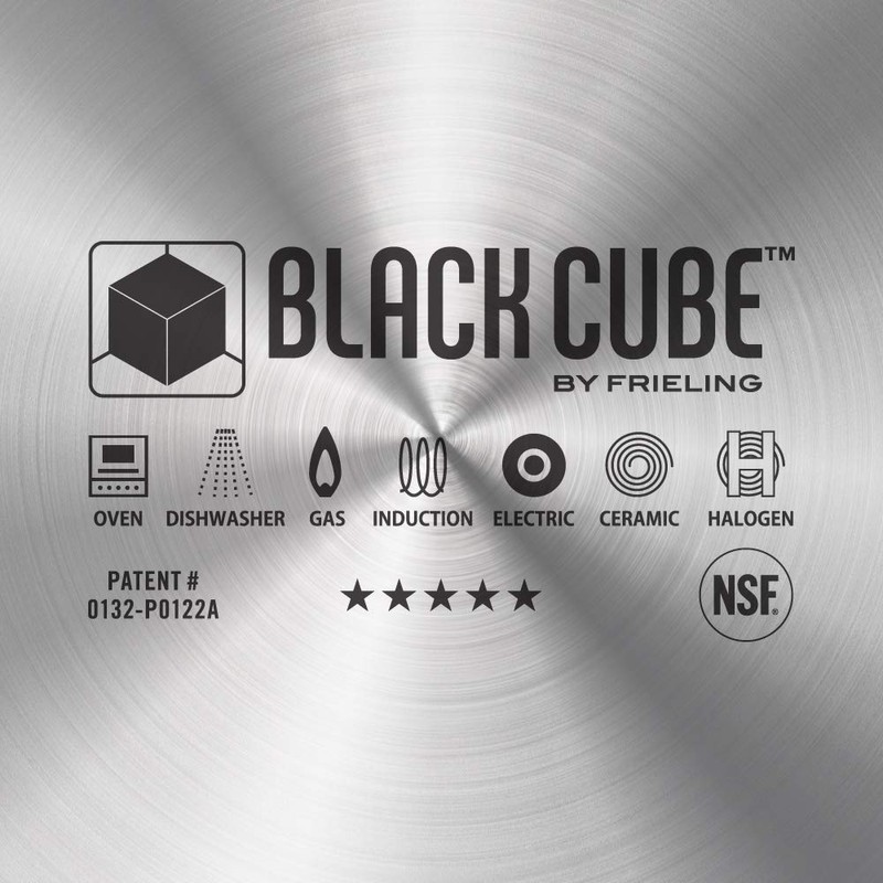 Black Cube Hybrid Stainless/Nonstick Cookware Chef's Pan, 9.5-Inch