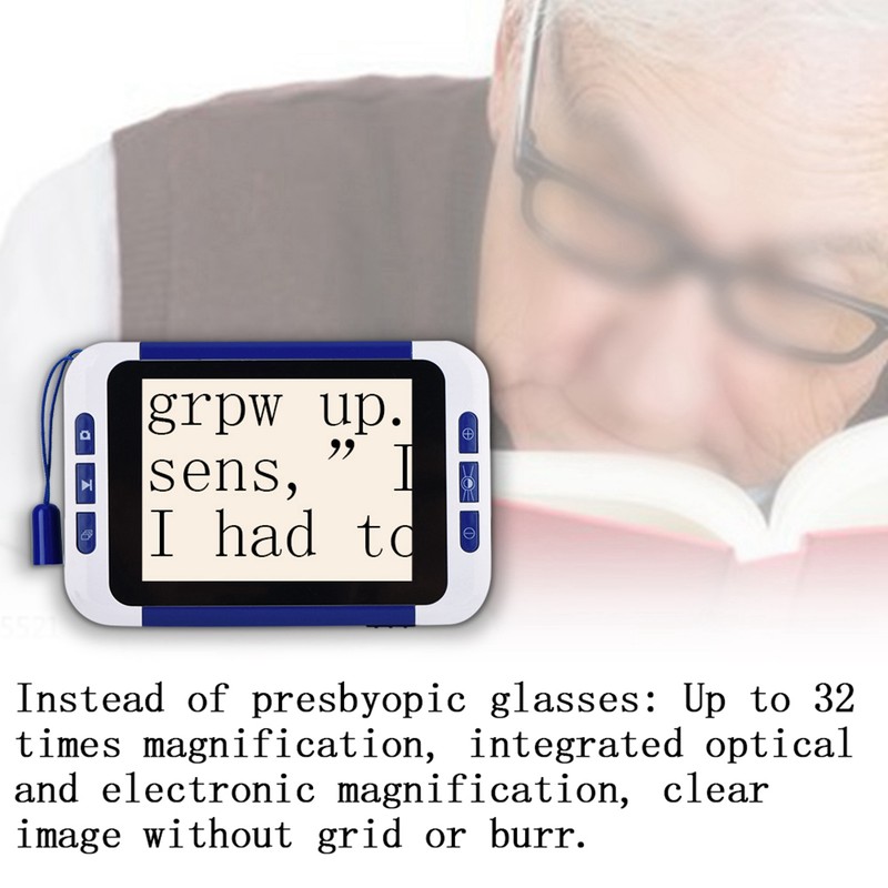 3.5 Inch TFT LCD Digital Magnifier Electronic Reading Aid EU110‑240V