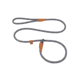 Slip Lead Dog Leash – 5FT, 2 Sizes – Reflective Mountain Climbing Rope (Gray, 3/8)