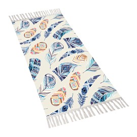 Terafeels Area Rugs for Livingroom 2x5 ft Hallway Runner with Tassels Non Slip Machine Washable Carpet for Entryway Indoor Boho Throw Rugs for Kitchen Bathroom Bedroom Laundry,116150