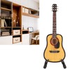 Miniature Wooden Guitar Model Exquisite Realistic Mini Musical Ornaments with