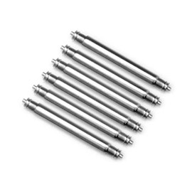 MiLTAT Heavy Duty Spring Bars Double Shoulder Dia. 2.5mm for Watch Bands, 3 pairs (20mm)