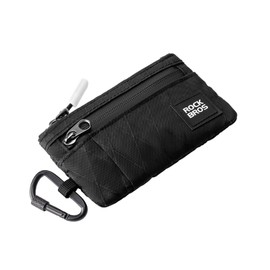 ROCKBROS Coin Purse, Coin Case, Card Case, Small, Men's, Women's, 5 Pockets, Carabiner, Keyring, Wallet, Lightweight, Compact, 5 Colors, Black