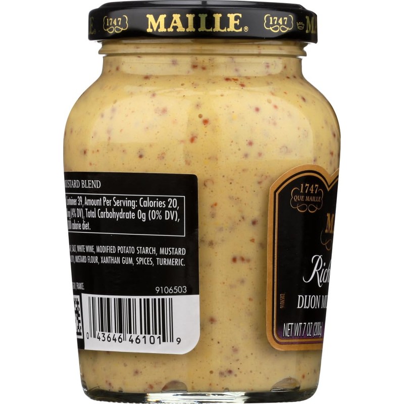 Maille Mustard, Rich Country Dijon, 7 Oz , (Pack of